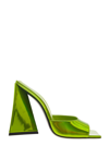 ATTICO 'DEVON' GREEN MULES WITH PYRAMID HEEL IN FAUX LEATHER WOMAN