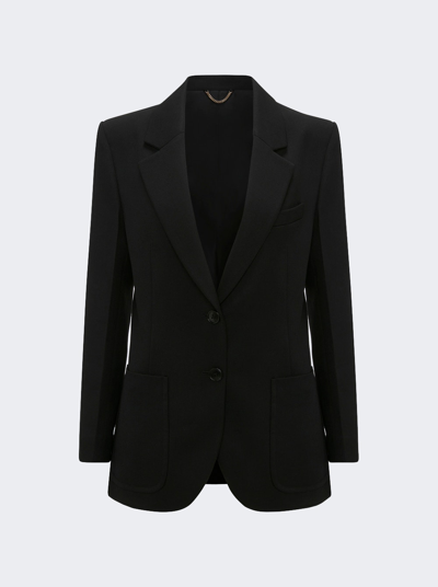 Victoria Beckham Patch Pocket Blazer In Black