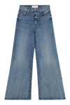Mother Womens Enjoy The Ride Rambler Faded-wash Straight-leg Mid-rise Stretch-denim Blend Jeans In Denim