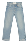 MOTHER MOTHER THE SCRAPPER CUFF <BR /> STRETCH COTTON JEANS
