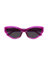 Balenciaga Flat Cat Eye Sunglasses In Pink