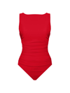 Miraclesuit Swim Women's Rock Solid Regatta One-piece Swimsuit In Grenadine Red