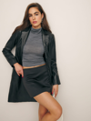 REFORMATION CARLA LOW WAIST SATIN SKIRT