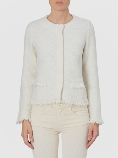 Anneclaire Wool Jacket In White