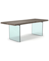 URBIA URBIA BROOKS 79IN GLASS BASE DINING TABLE
