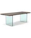 Urbia Brooks 92in Glass Base Dining Table In Grey