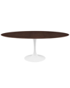 Modway Lippa 78in Oval Dining Table In White