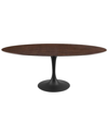 Modway Lippa 78in Wood Oval Dining Table In Brown