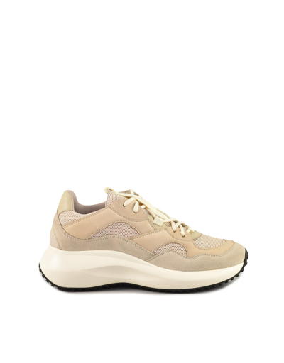 Vic Matie Vic Matiē Woman Sneakers Sand Size 8 Soft Leather, Textile Fibers In Beige