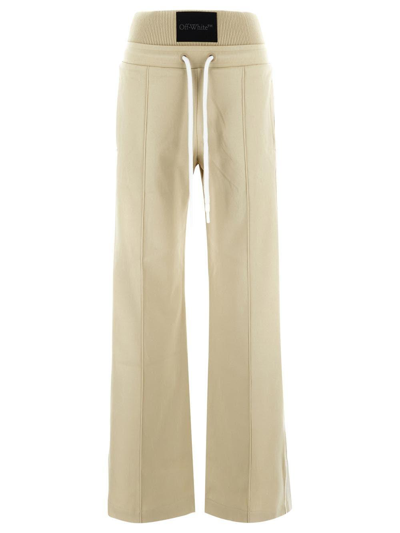 Off-white Condenced Track Pant In Beige