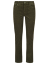 7 For All Mankind Roxanne Mid-rise Corduroy Slim Jeans In Corduroy Green