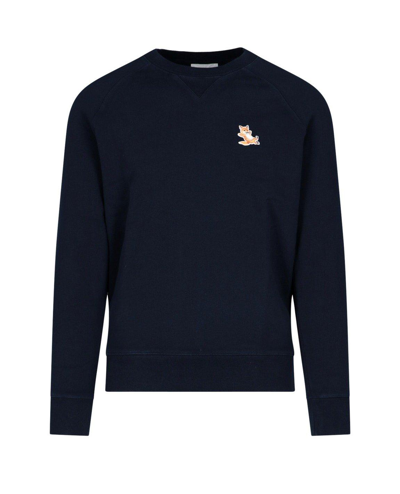 Maison Kitsuné Navy Chillax Fox Sweatshirt In Blue