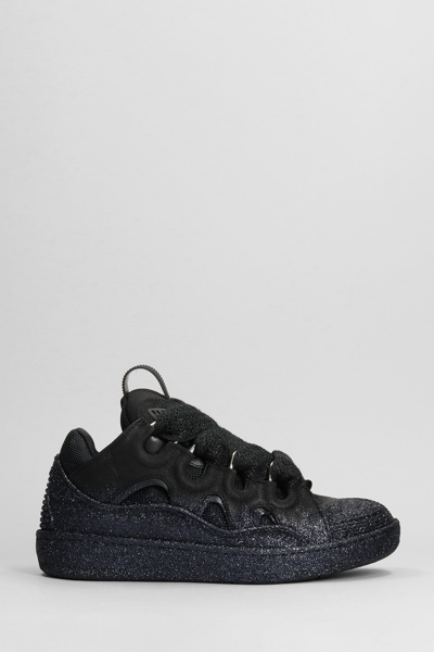 Lanvin Curb Sneakers In Black Polyester