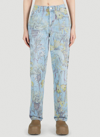 STELLA MCCARTNEY REWILD FLORA MID-RISE JEANS