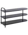 Happimess Modern 24in 9-pair 3-tier Curved Decker Shoe Rack