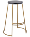 Jonathan Y Hula 28.75in Modern Designer Curved Backless Bar Stool