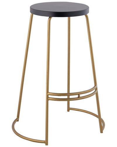 Jonathan Y Hula 28.75in Modern Designer Curved Backless Bar Stool In Gold