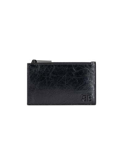 Balenciaga Men's Monaco Long Coin And Card Holder In Black