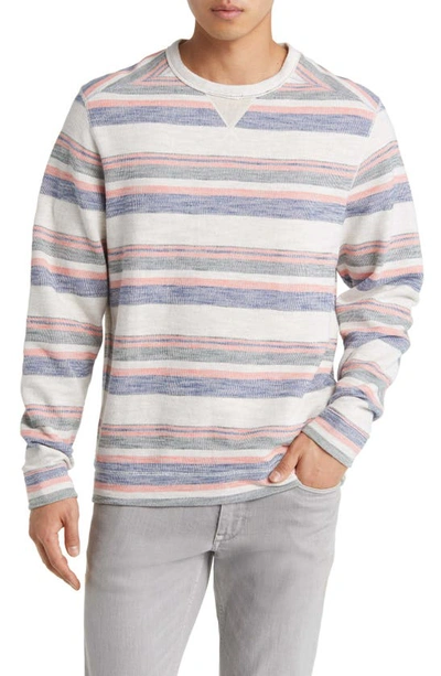 Tommy Bahama Grandview Stripe Sweatshirt In Lt Grey Heather