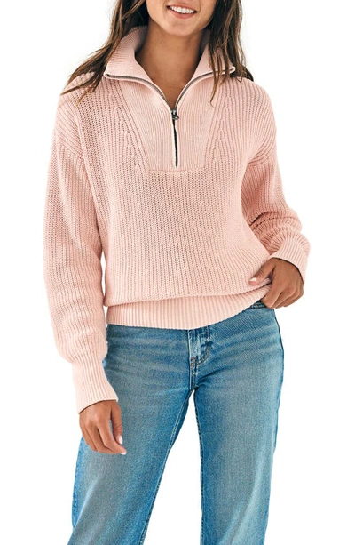 Faherty Sunwashed Mariner Sweater In Peach Whip