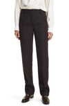 The Row Ali Straight-leg Wool-silk Pants In Hickory