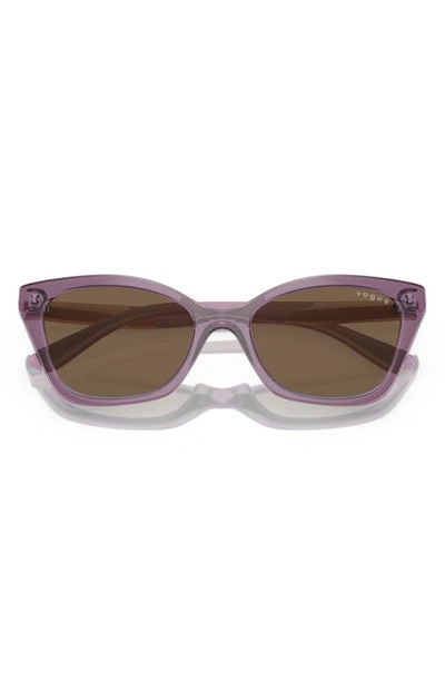 Vogue Kids' 48mm Cat Eye Sunglasses In Transparent Violet