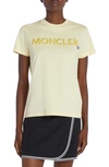 Moncler Cotton Logo Tee In Light Yellow