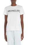 MONCLER EMBROIDERED LOGO COTTON CREWNECK T-SHIRT