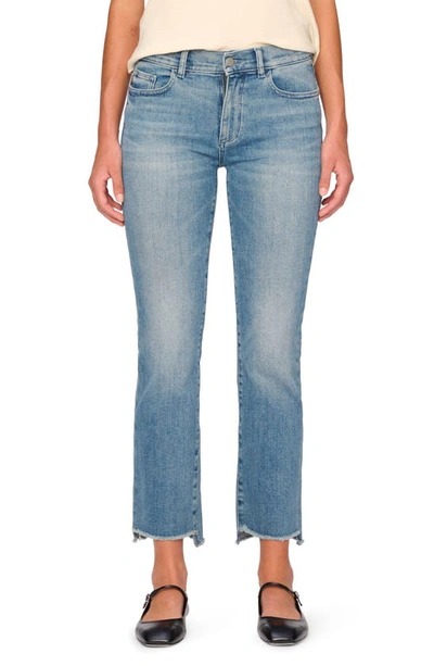Dl1961 Mara Straight Mid-rise Ankle Jeans In Blue Current