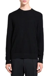 Theory Novo Merino Wool Blend Crewneck Sweater In Black