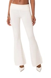 Edikted Women's Desiree Knitted Low Rise Fold Over Pants In White