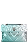 Kurt Geiger Kensington Leather Convertible Shoulder Bag In Light Pastel Blue