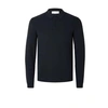 SELECTED HOMME R CORNER LS KNIT POLO IN NAVY