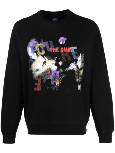 Noah Ny X The Cure Graphic-print Cotton Sweatshirt In Black