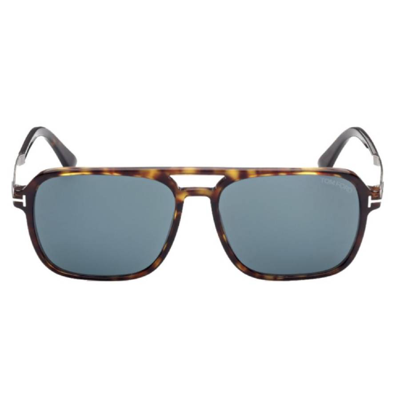 Tom Ford Eyewear Crosby Rectangular Frame Sunglasses In Blue / Dark