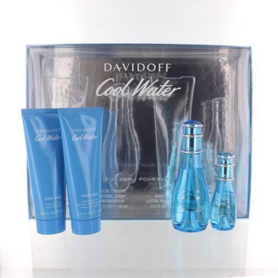 Davidoff Ladies Cool Water Gift Set Fragrances 3616304154140 In Black / Violet