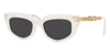 Miu Miu Dark Grey Cat Eye Ladies Sunglasses Mu 06ys 1425s0 54 In Dark / Gray / Grey / White