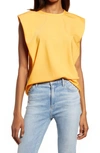 FRENCH CONNECTION SHOULDER PAD CREPE TANK