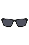 Nike Valient 60mm Square Sunglasses In Black/ Dark Grey