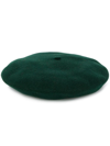 Celine Knitted Beret Hat In Green