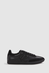 Reiss Alba - Black Leather-suede Low Trainers, Uk 8 Eu 42