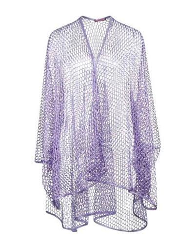 Francesca Conoci Woman Cardigan Light Purple Size 6 Polyester