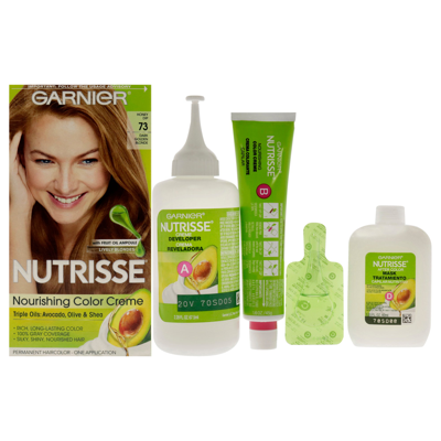 Garnier Nutrisse Nourishing Color Creme # 73 Dark Golden Blonde By  For Unisex - 1 Application Hair C In Grey