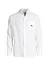 Polo Ralph Lauren Men's Nautical Linen Long-sleeve Sport Shirt In White