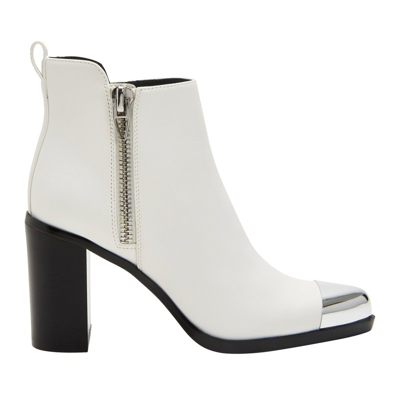 Katy Perry Women's The Zaina Stacked Heel Bootie In White