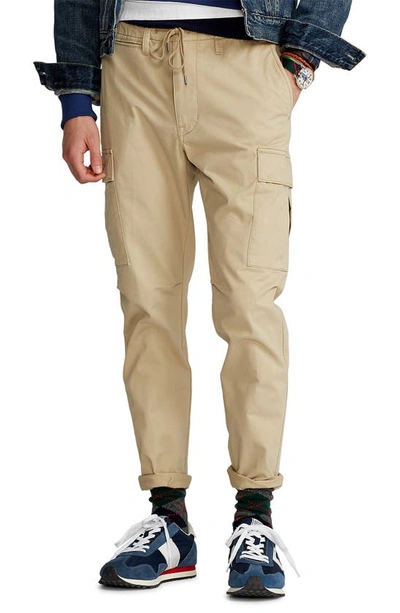Polo Ralph Lauren Stretch Cotton Cargo Trousers In Classic Khaki
