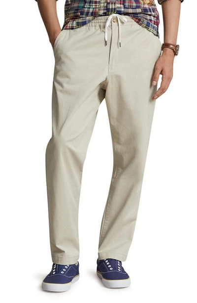 Polo Ralph Lauren Stretch Cotton Drawstring Pants In Classic Stone