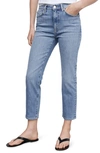 Mango Mom2000 High Waist Nonstretch Jeans In Medium Blue