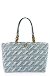 Kurt Geiger Kensington Denim Soft Shopper Tote In Navy
