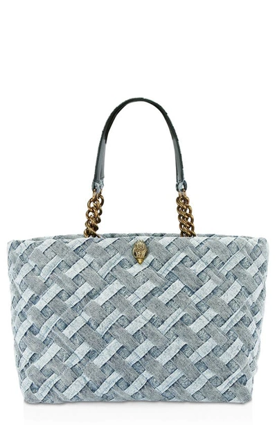 Kurt Geiger Kensington Denim Soft Shopper Tote In Blue